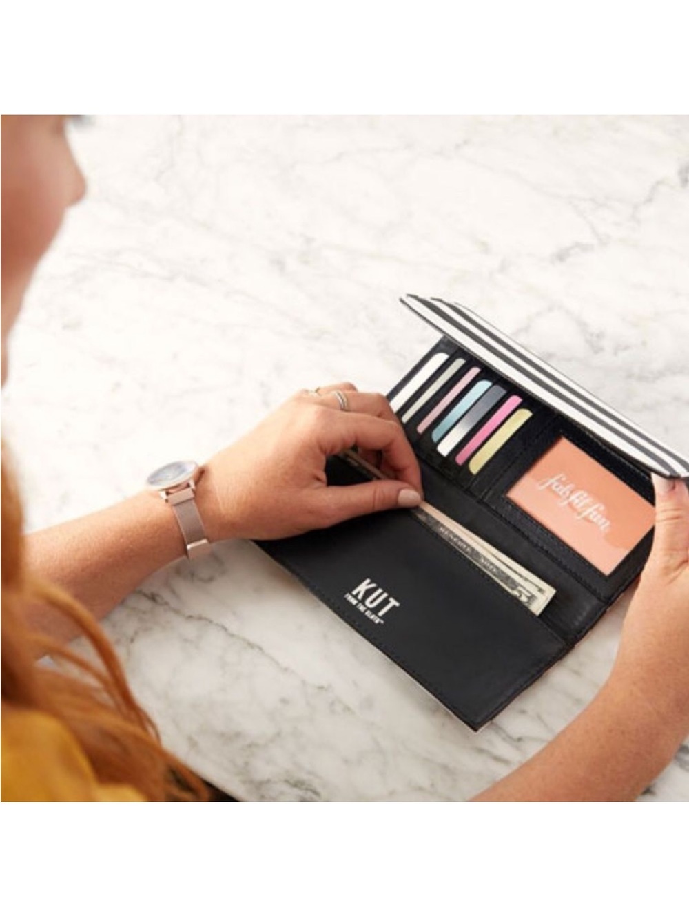 Kut From The Kloth Black Leather Wallet